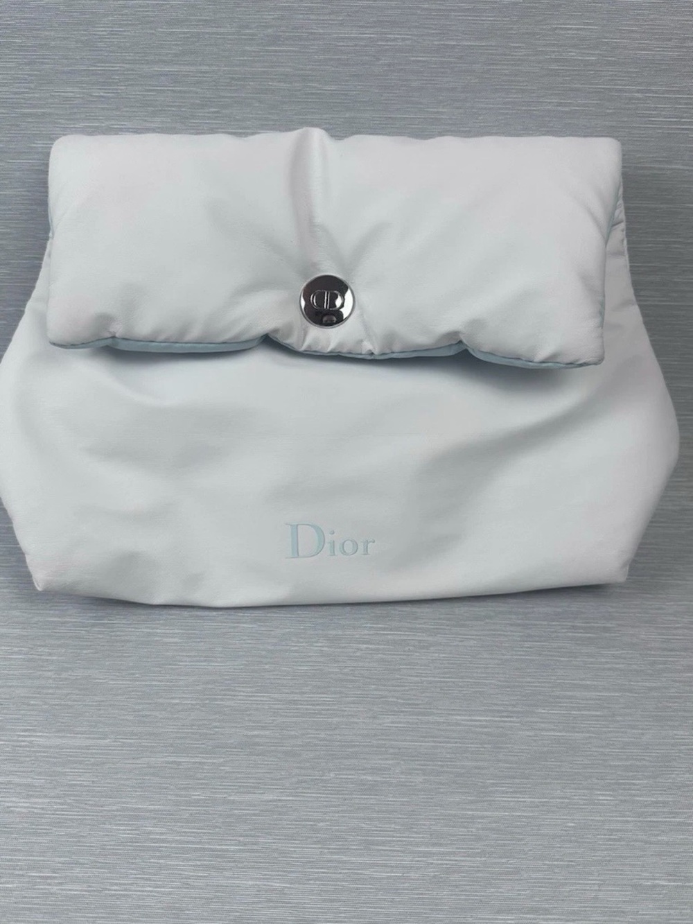 DIOR White Super Soft Puffy Cloud Makeup Bag
